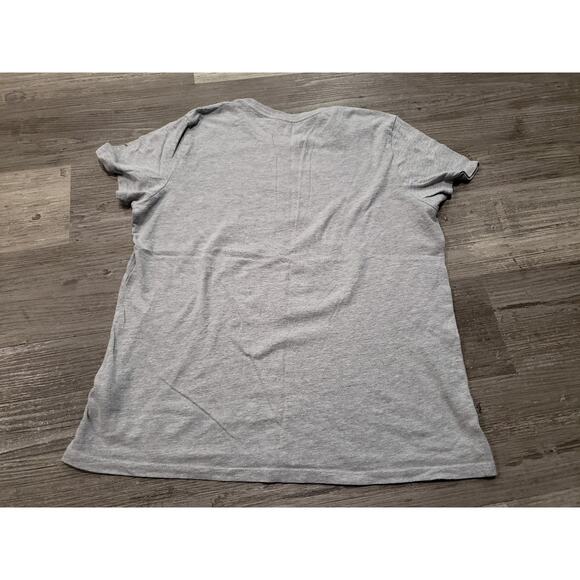 Puma Gray Cougar Face Short Sleeve Crew Neck Shirt Comfort Active Top Puma Logo - Picture 2 of 7